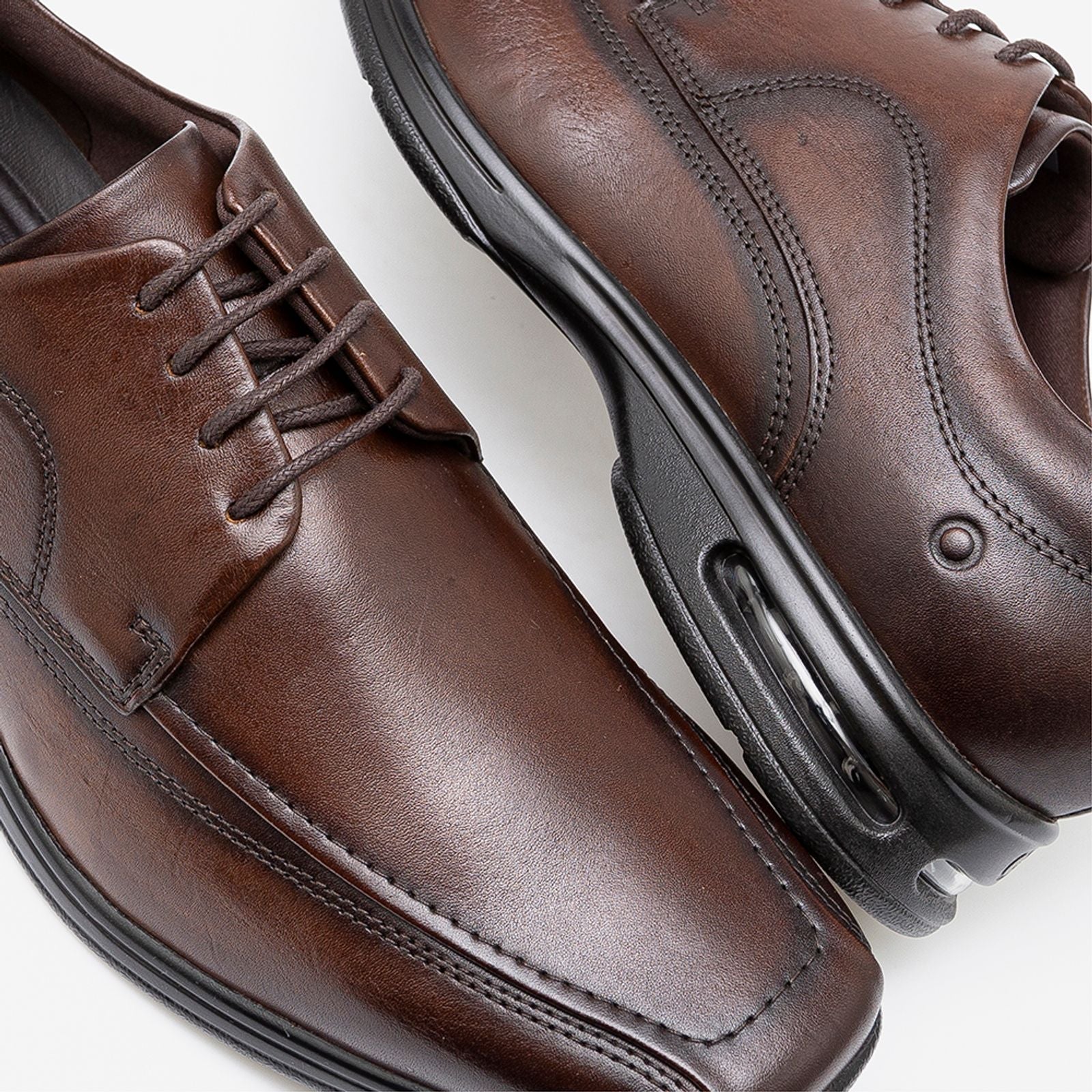 Sapato Smart Comfort Air Spot Marrom Cadarço - Image 3