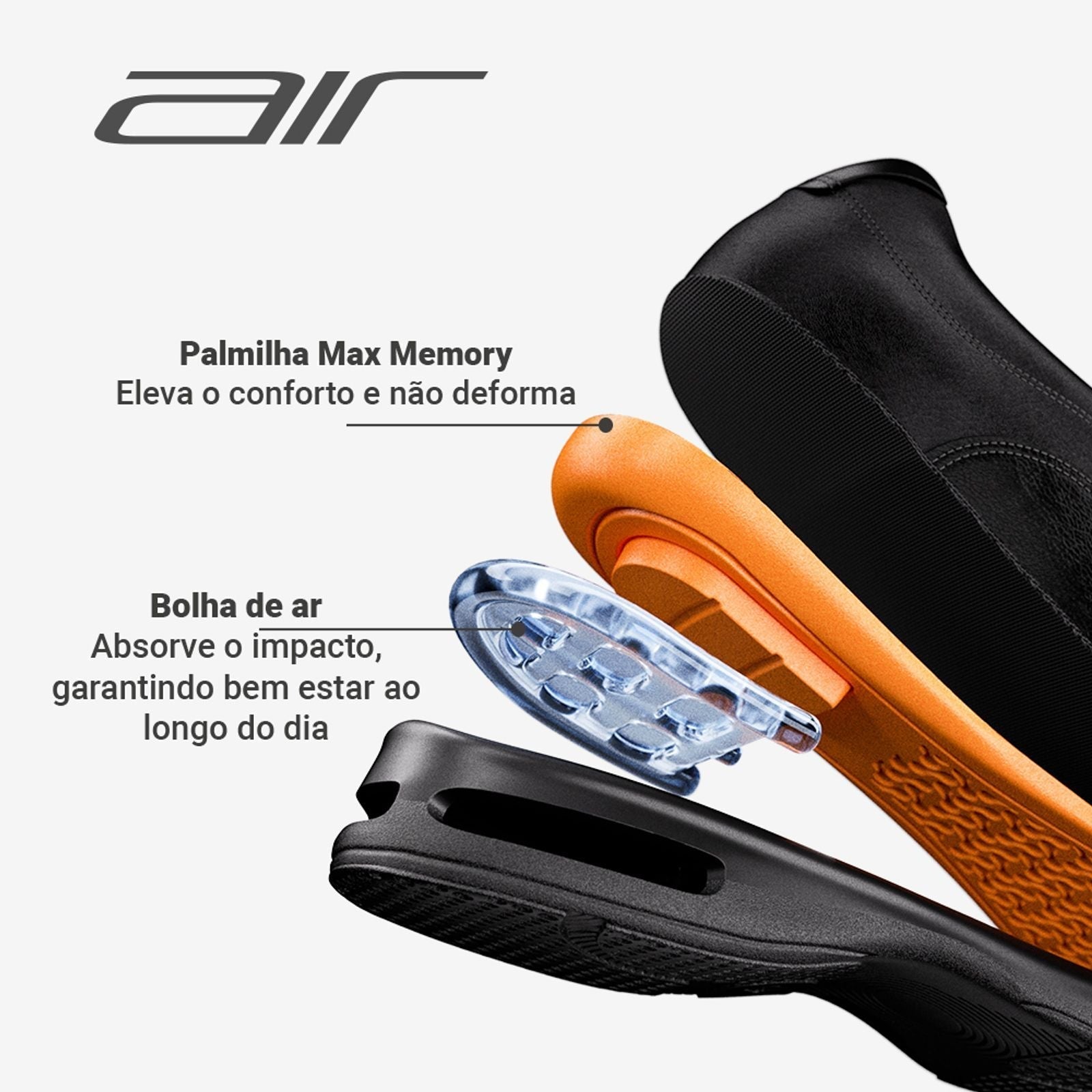Sapato Smart Comfort Air Spot Preto - Image 5